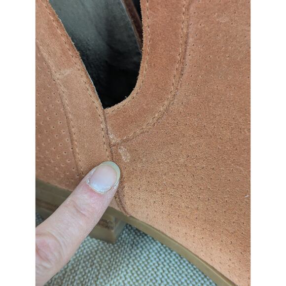 Sorel Booties Womens Size 10 Lolla Suede Leather Cut Out Boot Ankle Rust/Brown - Picture 8 of 10